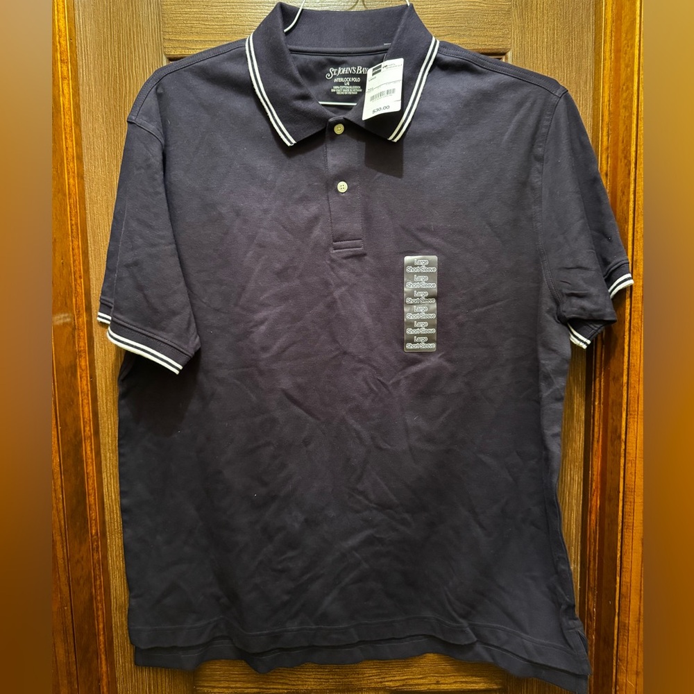 jcpenney Men's Navy Polo with White Trim